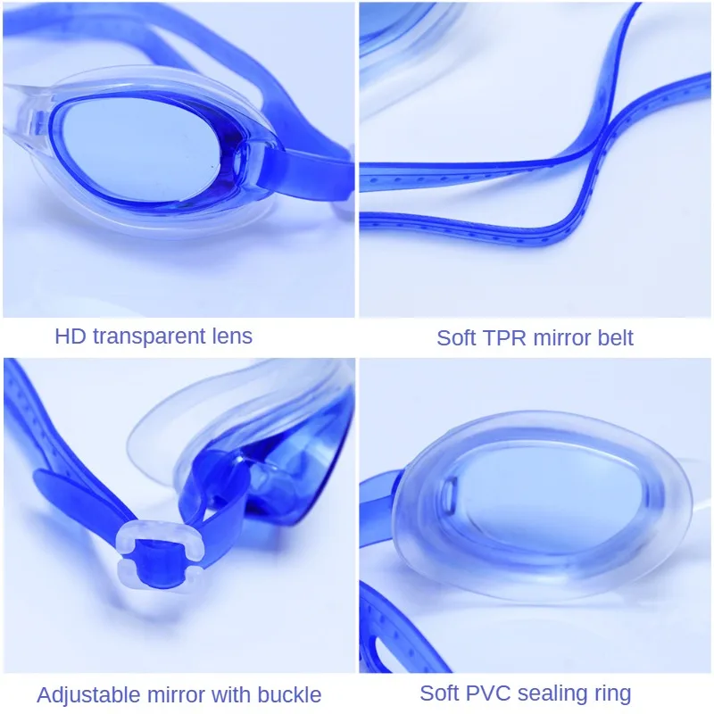 Swimming Goggles Adjustable Anti-Fog Waterproof Swim Glasses for Adults & Children UV Protection Diving Eyewear for Men Women Pool Beach Swimwear Gear