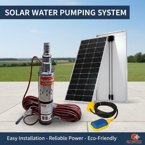 Solarmax 400Watts Solar Panel Solar Pump + 50M Lift Height Submersible DC Water Pump 24V