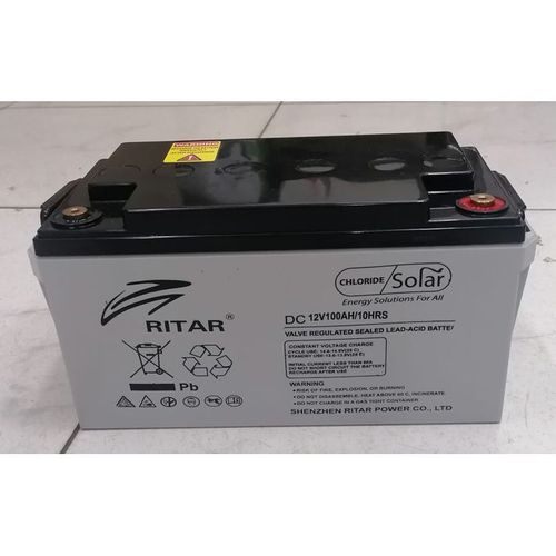 Ritar 100Ah Solar Battery Heavy Duty Use Free Maintenance Solar Battery