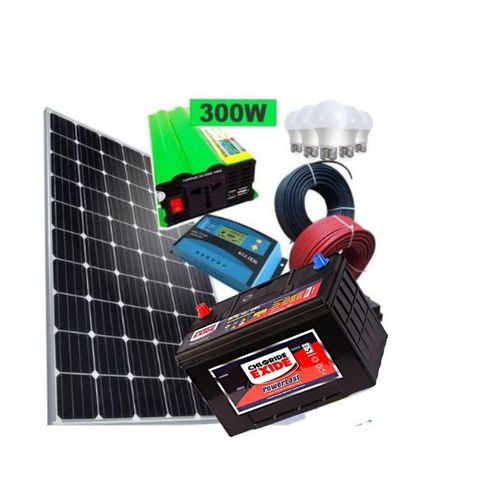 Chloride Exide 70AH Battery + Solarmax 100W Solar Panel + 300 Watts Inverter + 10AH Controller Solar Full Kit