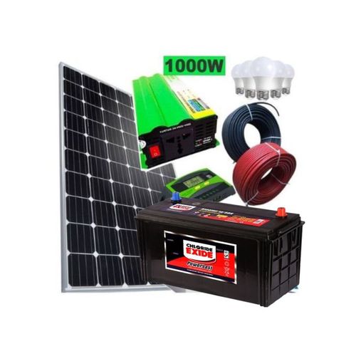 Sunlight Solar 300Watts Solar Panel + Chloride Exide 100AH Battery + 600 Watts Inverter + 20AH Controller Solar Full Kit