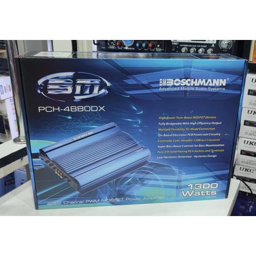 Boschmann 1300 Watts 4/3/2 Channel PMW Mosfet Power Amplifier High Power Twin Booster