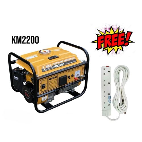 kmax 1.2KW Petrol Generator 5L Tank , 80CC , 154F Engine , Recoil Start , DC and AC Output Gasoline Generator + Free Extension
