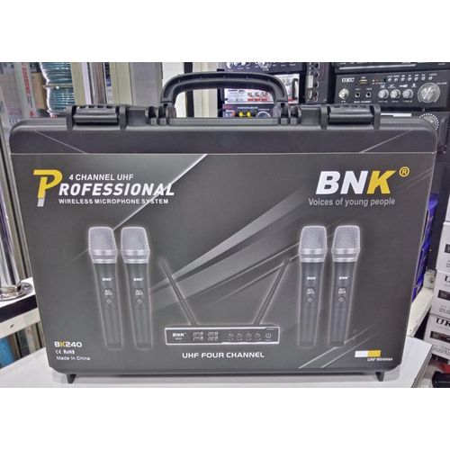 Bnk BK240 4 professional wireless microphones 4 Channel UHF Public address systems microphones PA microphones