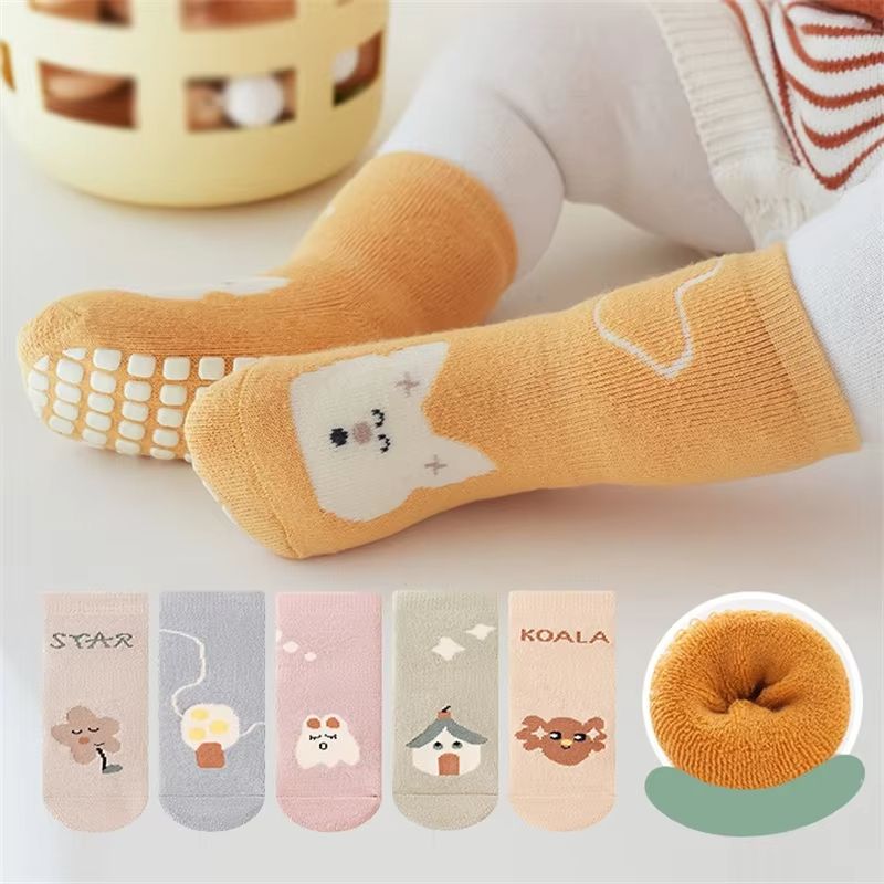 3 Pairs/lot Toddler Boy Girls Floor Socks Thicken Baby Non-slip Thermal Socks Children Clothing Accessories