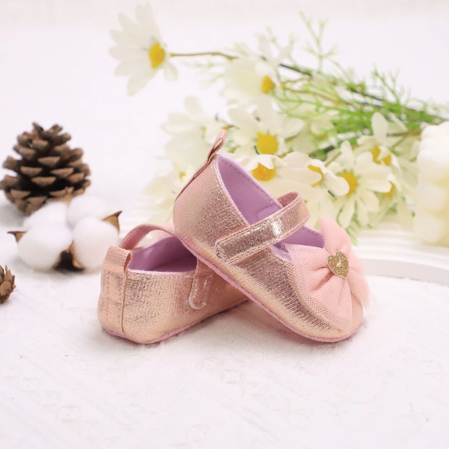 Baby Step Shoes Baby's First Pair of Toddler Shoes Baby Shoes Breathable Non-slip Girls Fashion Shoes Princess Lace Style