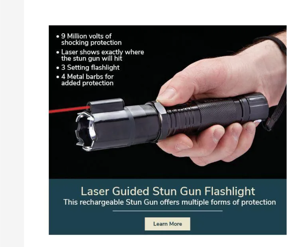 3-in-1 Rechargeable Self-Defense Stun Gun Torch – Electric Shock Device with Laser Pointer & Flashlight for Security Protection