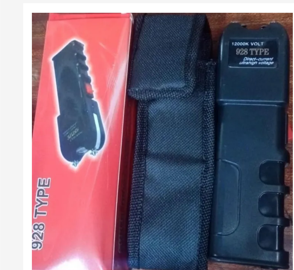 Heavy Duty Rechargeable with LED Stun Gun / Teaser with LED Flashlight, self-defense device that delivers a high-voltage electric shock to immobilize an attacker temporarily.