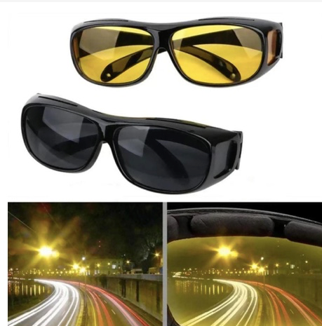 2-in-1 HD Night Vision & Daytime Driving Glasses – Anti-Glare UV Protection for Safer Driving in All Conditions