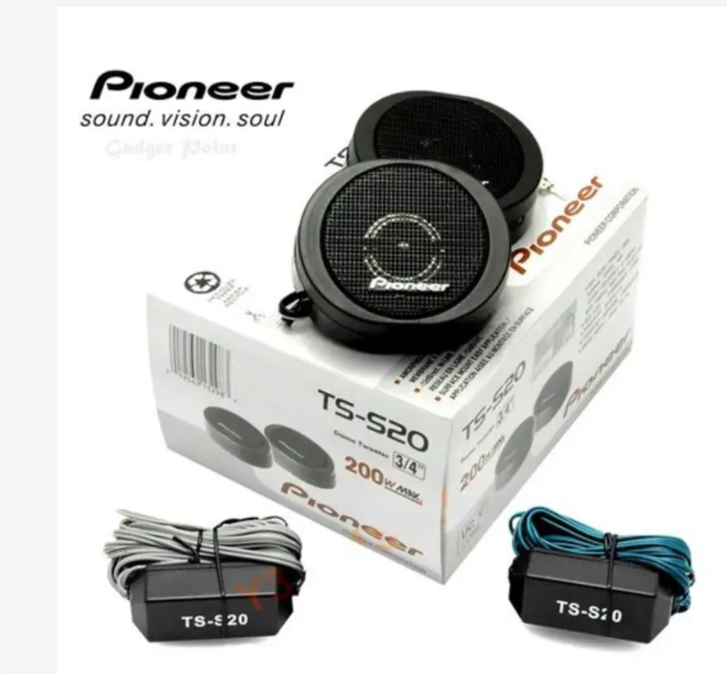 Pioneer TS-S20 Car Audio 200-Watt 3/4-inch Component Tweeter with Crossover