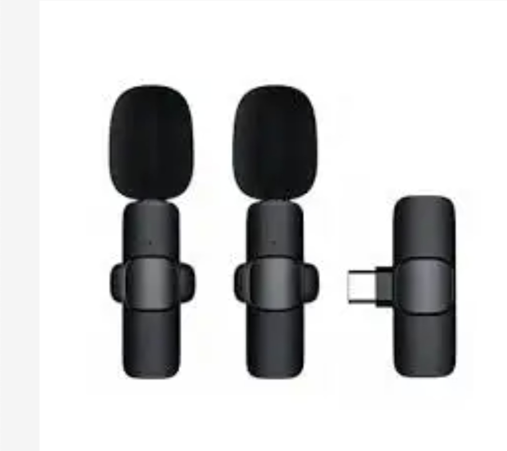 K9 Dual Wireless Lavalier Microphone System with Noise Cancellation – Plug & Play for iPhone/iPad (Lightning) & Android (Type-C) – 50ft Range, 6H Battery