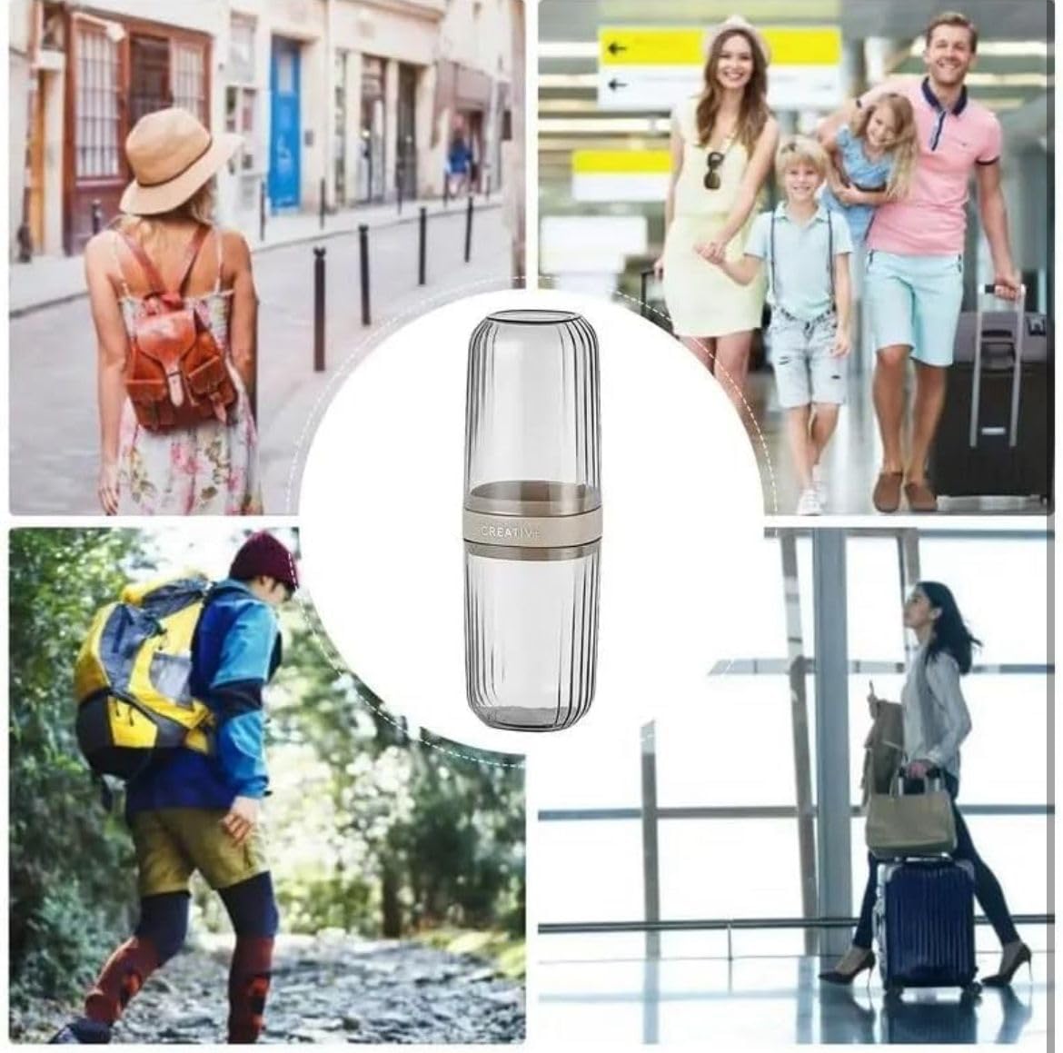 Portable Transparent Toothbrush Cover case Toothbrush Holder & Anti-Bacterial Tooth Brush Holder Bathroom | Germ Protection
