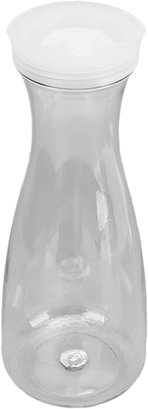 Juice Bottles with Lids,1000ml Transparent Beverage Bottle Leak-Proof Reusable Drinking Bottle Used for Work Gym Home Storage of Juice and Water