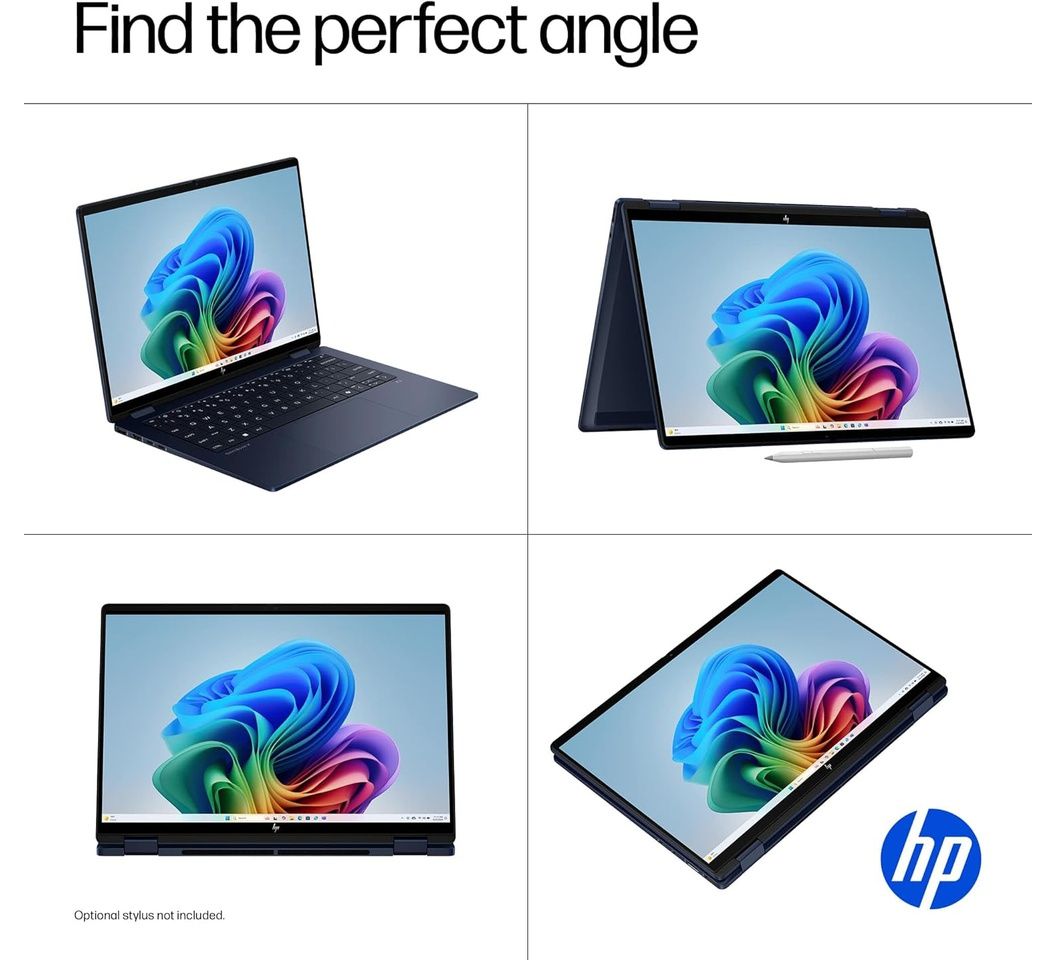 { New Arrivals} Brand New 2025 HP OmniBook X Flip 14 x360 2-in-1 Touchscreen Laptop Intel Core Ultra 7 265V 16GB RAM 1TB SSD 256V 14" FHD+ 5MP IR Webcam, Win 11 Pro Brand New Laptop