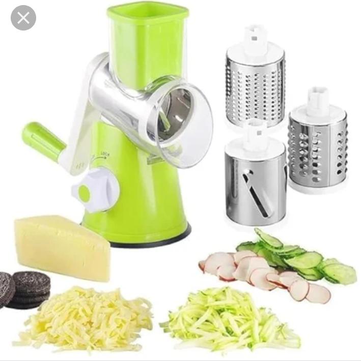 3-in-1 Manual Mandoline Salad Maker | Vegetable Slicer, Grater & Shredder | Adjustable Blades Kitchen Cutter for Fruits & Veggies