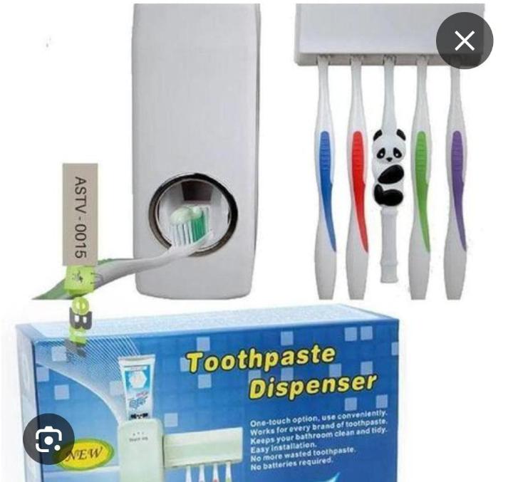 Automatic Toothpaste Dispenser & Toothbrush Holder | Wall-Mounted Toothpaste Squeezer | Hands-Free Bathroom Organizer