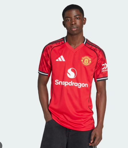 Manchester United 2025/2026 Red Home Jersey – Men’s Breathable Football Shirt | Sports Training Shirt