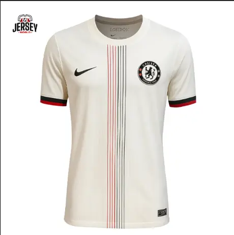 Step into the new season in iconic fashion with the Chelsea FC 2025/26 Away Jersey – Cream Edition
