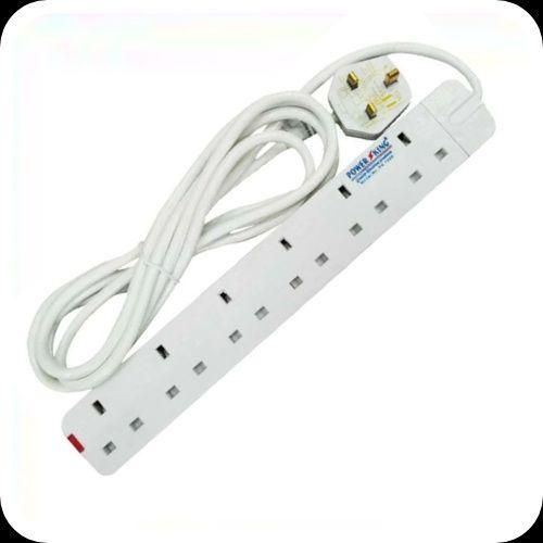 PowerKing 6 Way Heavy Duty Extension With Surge Protector.Six Universal Outlets: Accommodate up to six devices simultaneously, suitable for various plug types. 3-Meter Long Cable: Provides extended