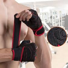 Advanced Breathable Gym Gloves with Wrist Support Strap, Non-Slip Weightlifting Training Gloves for Fitness, Bodybuilding, Cycling & Cross Training, Durable Anti-Sweat Grip Design