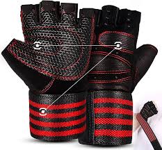 Advanced Breathable Gym Gloves with Wrist Support Strap, Non-Slip Weightlifting Training Gloves for Fitness, Bodybuilding, Cycling & Cross Training, Durable Anti-Sweat Grip Design