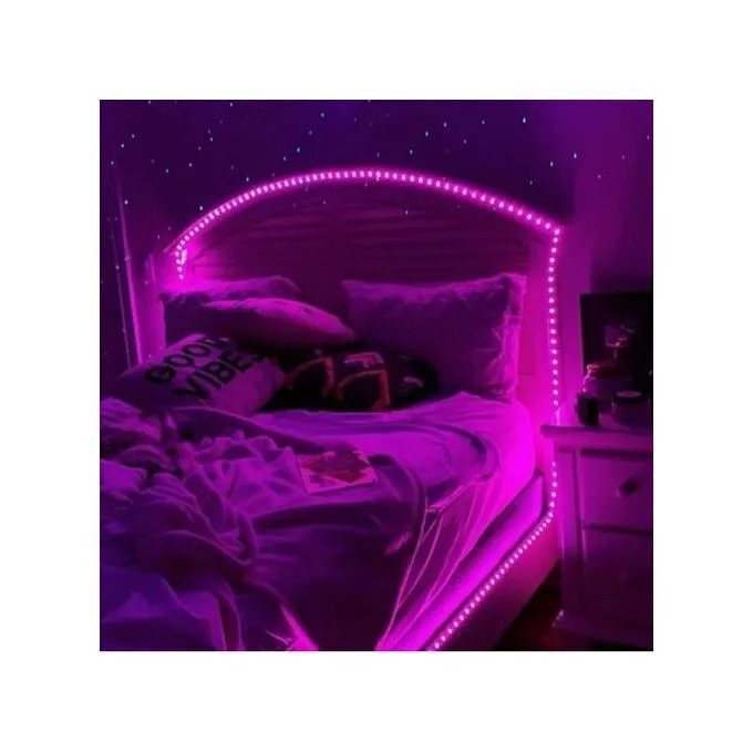 5m RGB Red,blue,green Flexible Snake Light Strip Kit With Remote Controller & Power Supply with Double layer self-adhesive tape LED strips with high strength and high reliability