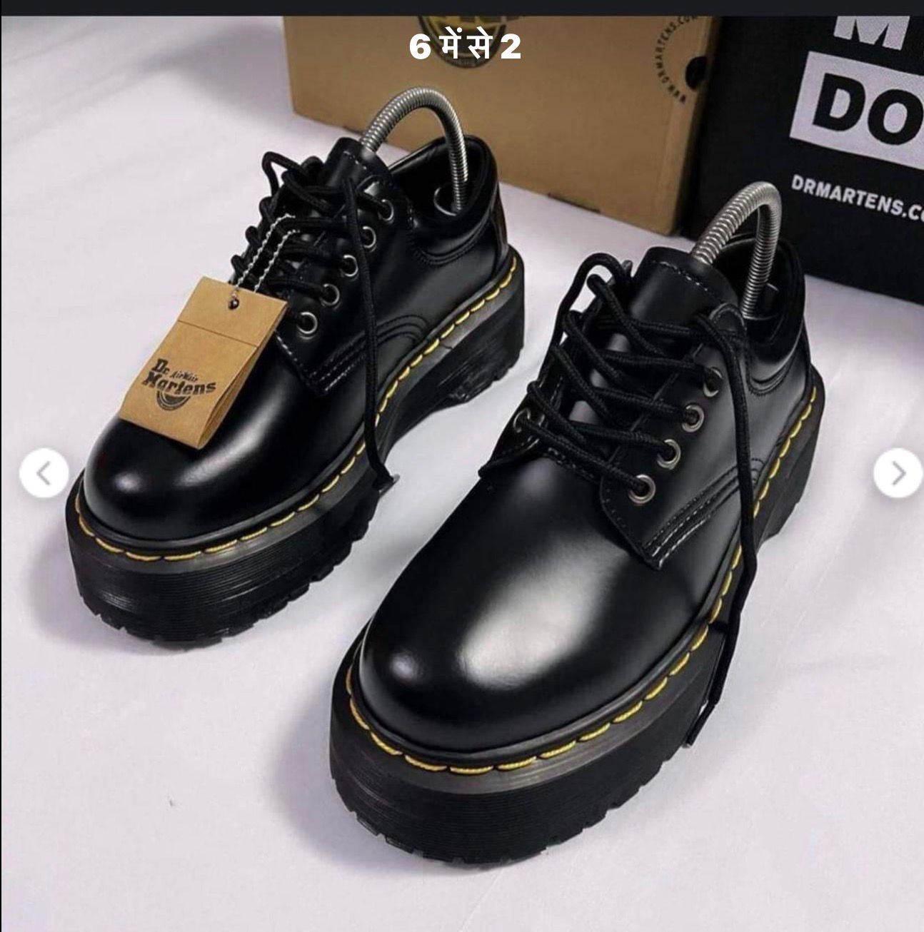 OFFICIAL & SMART CASUAL BLACK Dr Martens Double sole Quality Pure leather Size 40-45 MEN Sneakers