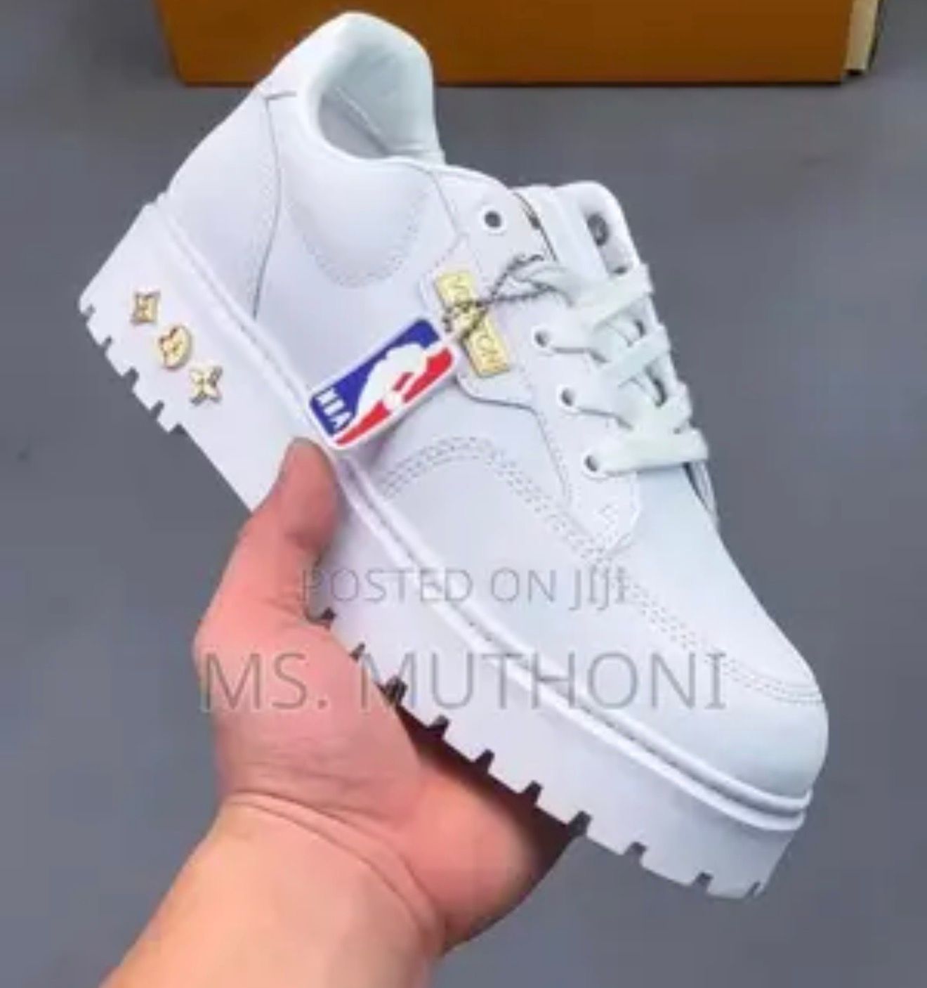 NEW ARRIVAL QUALITY WHITE LV  X  NBA“ Quality Size 39-45 Men's Shoes Sneakers