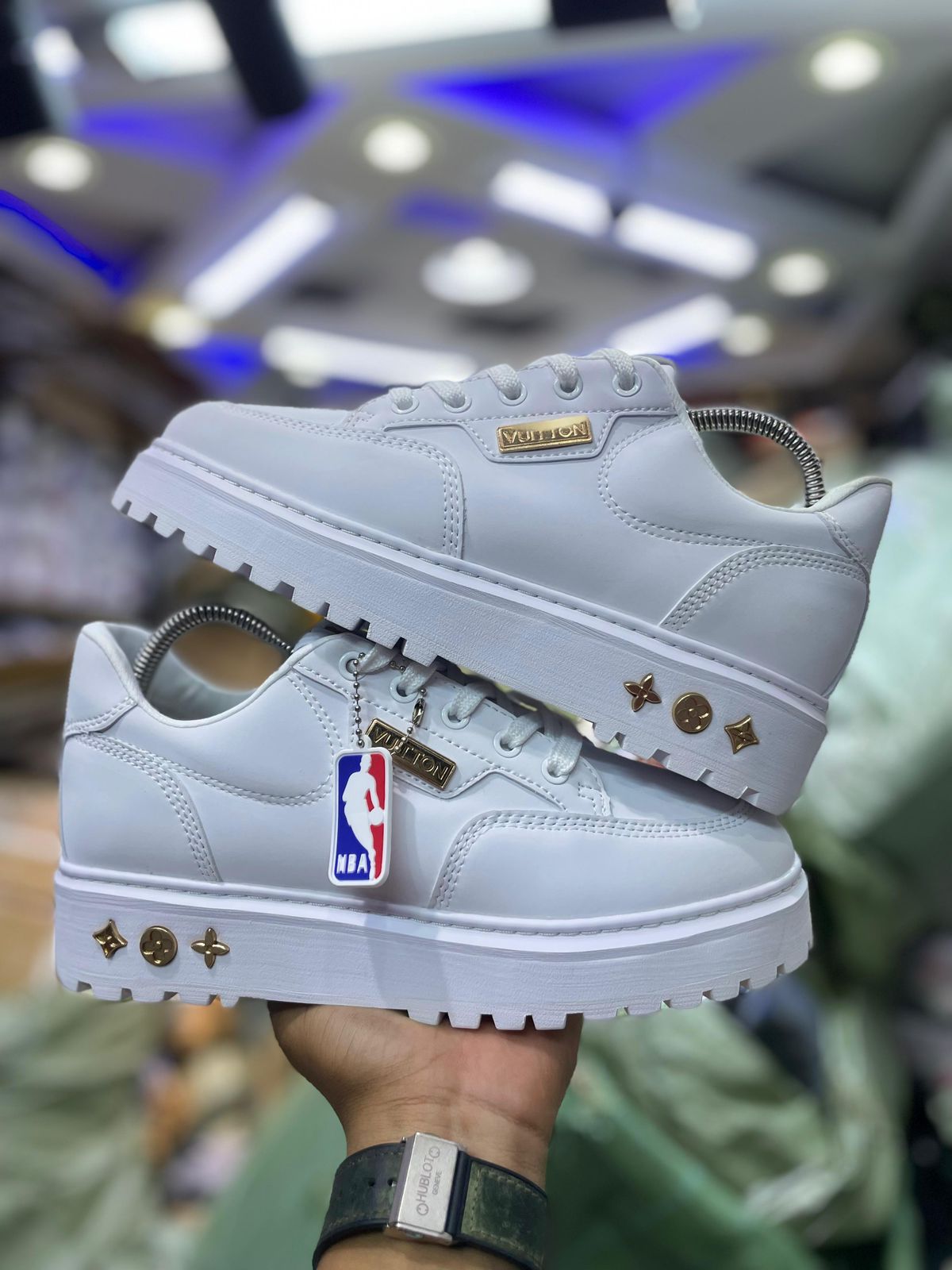 NEW ARRIVAL QUALITY WHITE LV  X  NBA“ Quality Size 39-45 Men's Shoes Sneakers