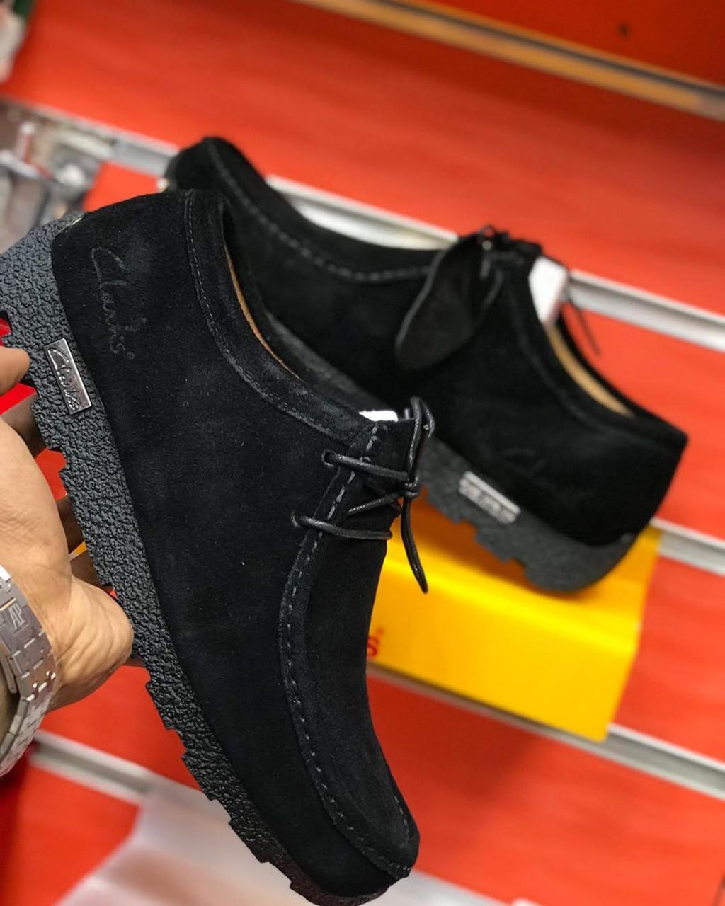 2026 new arrivals Clark’s Wallabees suedish Grey  and Black Quality Size 38-45 Sneakers