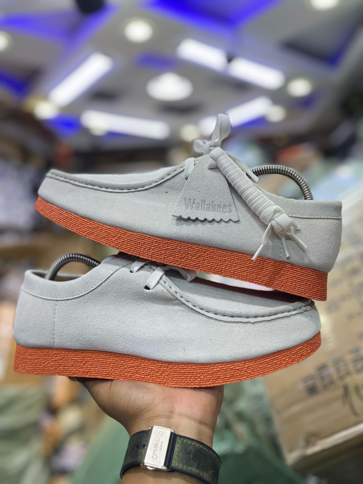 2026 new arrivals Clark’s Wallabees suedish Grey  and Black Quality Size 38-45 Sneakers