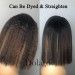EASY TO WEAR & STYLE; GLUELESS SEMI HUMAN KINKY STRAIGHT BOB  Synthetic Extensions