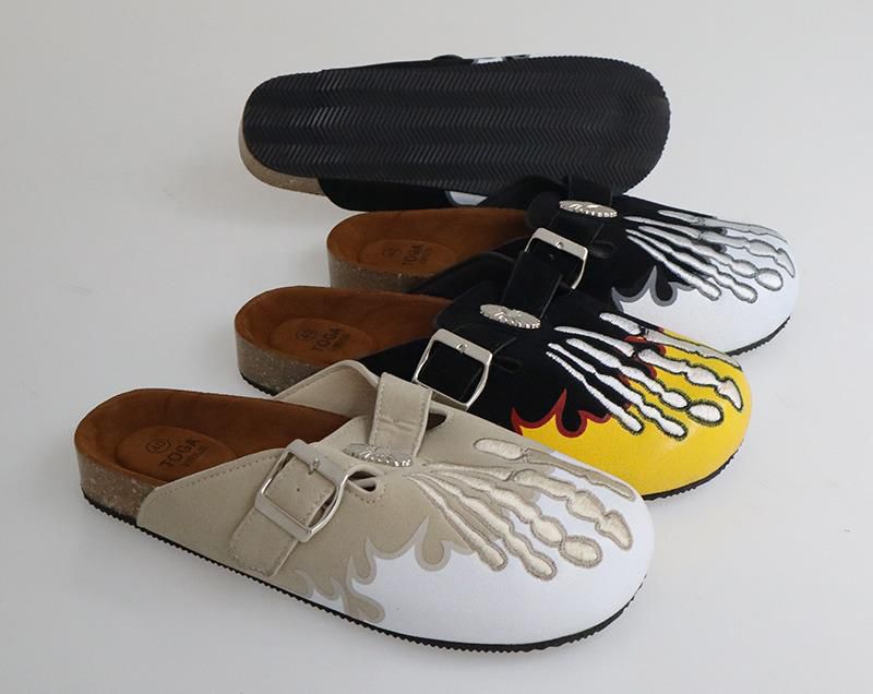 NEW Men's Faux Printed  Suede Clogs with Buckle Detail Mules & Clogs