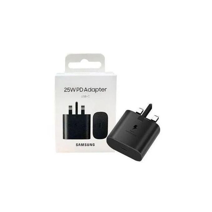 Samsung 25 Watts  Quality Fast Charger Adapter for Galaxy A17,A16,A07,A06,A26,A15,A25,A05,A05S,A06,S23FE With Type C Output Adapter (Head Only🔥🔥)