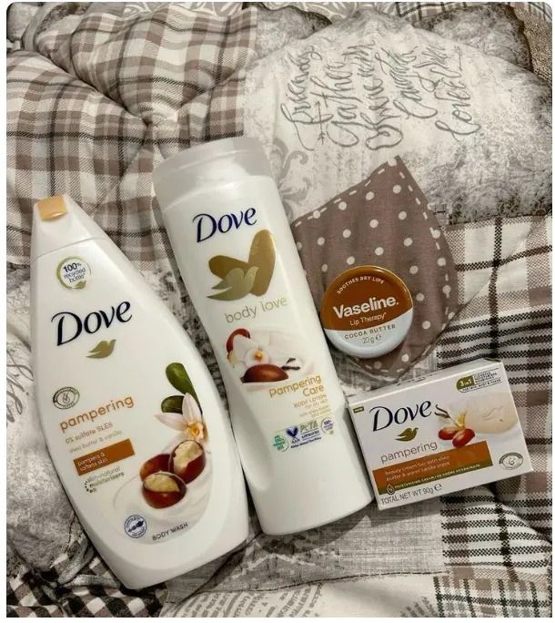 High Selling 4 in 1 SELFCARE SET: Pampering Shea Butter & Warm Vanilla Body Wash + Body Love Pampering Care Body Lotion + Pampering Shea Butter Cream Bar+ (FREE Vaseline Lip Therapy Cocoa Butter)🔥
