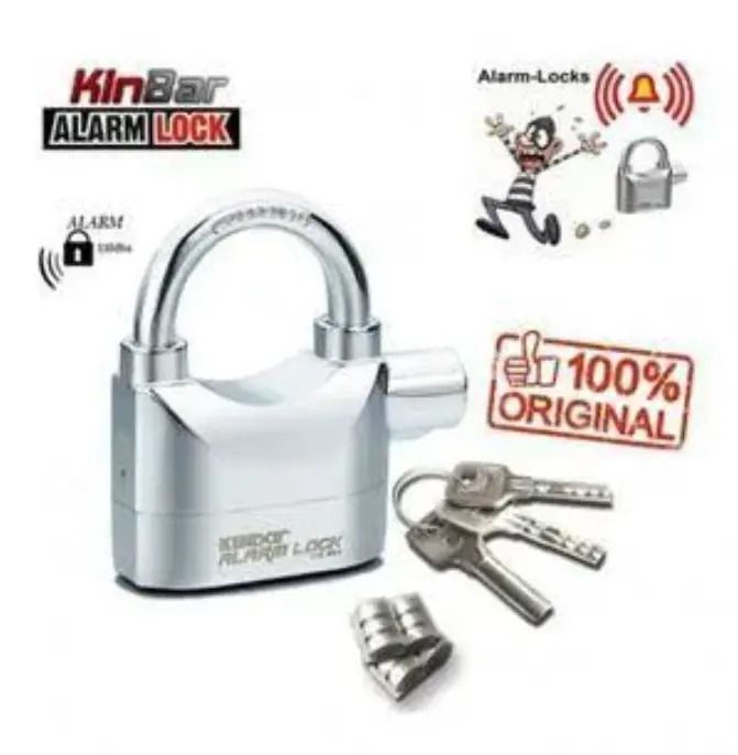 FAST SELLING Kin Bar Tamper-proof Security Alarm Padlock Lock (Big)🔥✔✔