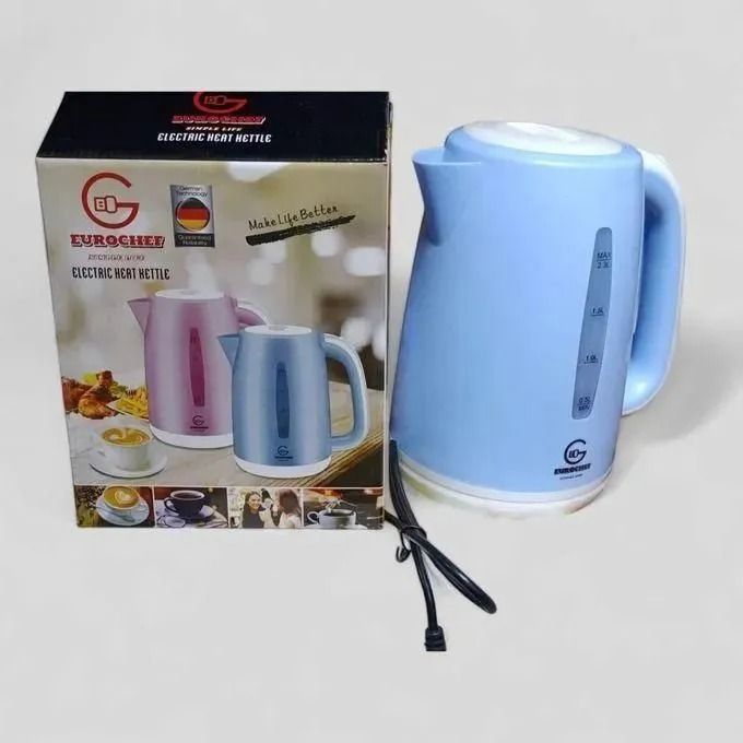 FAST SELLING!!! 2.3L Eurochef Electric Kettle, Large Capacity Quick Boil Water Heater with Auto Shut-Off and Dry Burn Protection,Easy Refill and Clean Stainless Steel Electric Jug for Home and Office✔