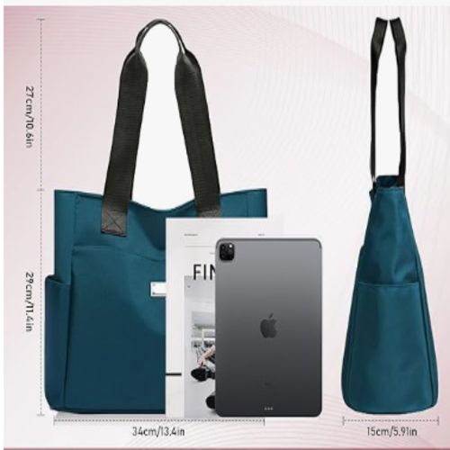 Stylish Oxford Tote Handbag Large Capacity Women's Fashionable Bag with Polyester Lining.