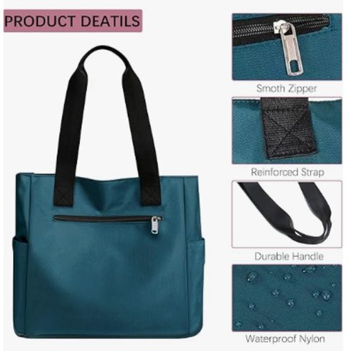 Stylish Oxford Tote Handbag Large Capacity Women's Fashionable Bag with Polyester Lining.