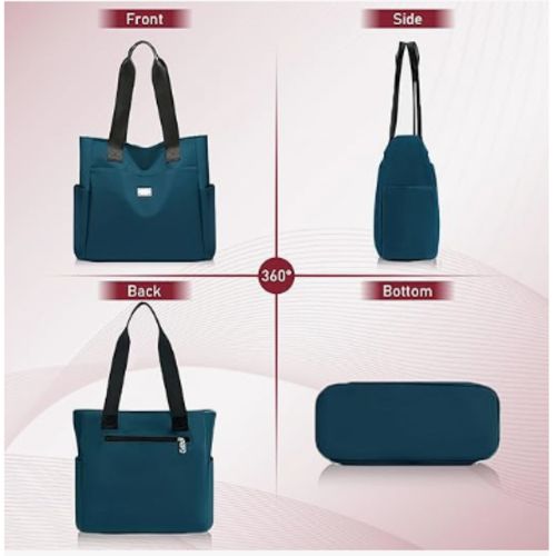 Stylish Oxford Tote Handbag Large Capacity Women's Fashionable Bag with Polyester Lining.