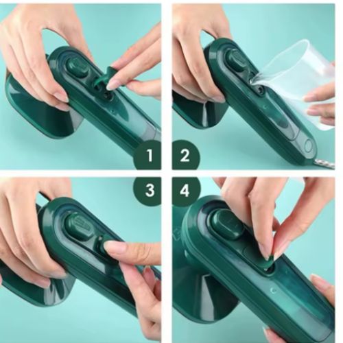 Portable Mini Handheld Steam Iron – Fast Heating Electric Garment Steamer, Compact Travel Iron for Clothes, Wrinkle Removal for Home & Travel Use