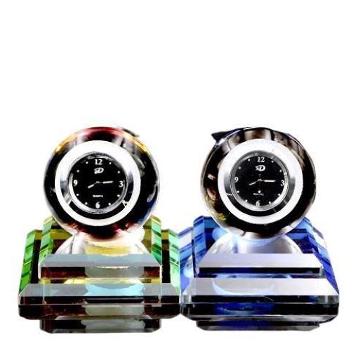 Elegant Crystal Globe Car Perfume Diffuser with Clock – High-Quality Liquid Glass Air Freshener for Vehicle Interior Decoration & Gift