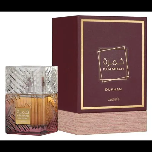 Lattafa Khamrah Dukhan Eau de Parfum – Luxury Arabian Unisex Fragrance, Long-Lasting Smoky Sweet Oud Perfume with Spicy Cinnamon & Vanilla Notes (Premium 100ml)