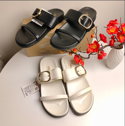 Luxury Zara-Inspired Brown Soft Cushion Open-Toe Sandals – Lightweight Strapless Comfort Slides for Women (Sizes 37–41)