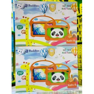 Eleven Buddies Tablets Buddies Kids 2 Tablet 7-Inch 8GB RAM + 256GB ROM, 5G SIM + Memory Card, WiFi, Educational & School Learning Tablet, Android 13, Silicone Case