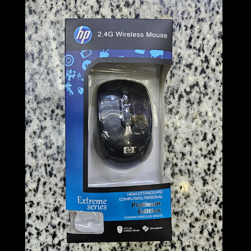 HP 2.4G Wireless Mouse Extreme Series Platinum Edition Fashion Wireless Mouse for Laptop Computer PC Desktop - Ergonomic Optical Black Mice with Plug & Play USB Mini Receiver