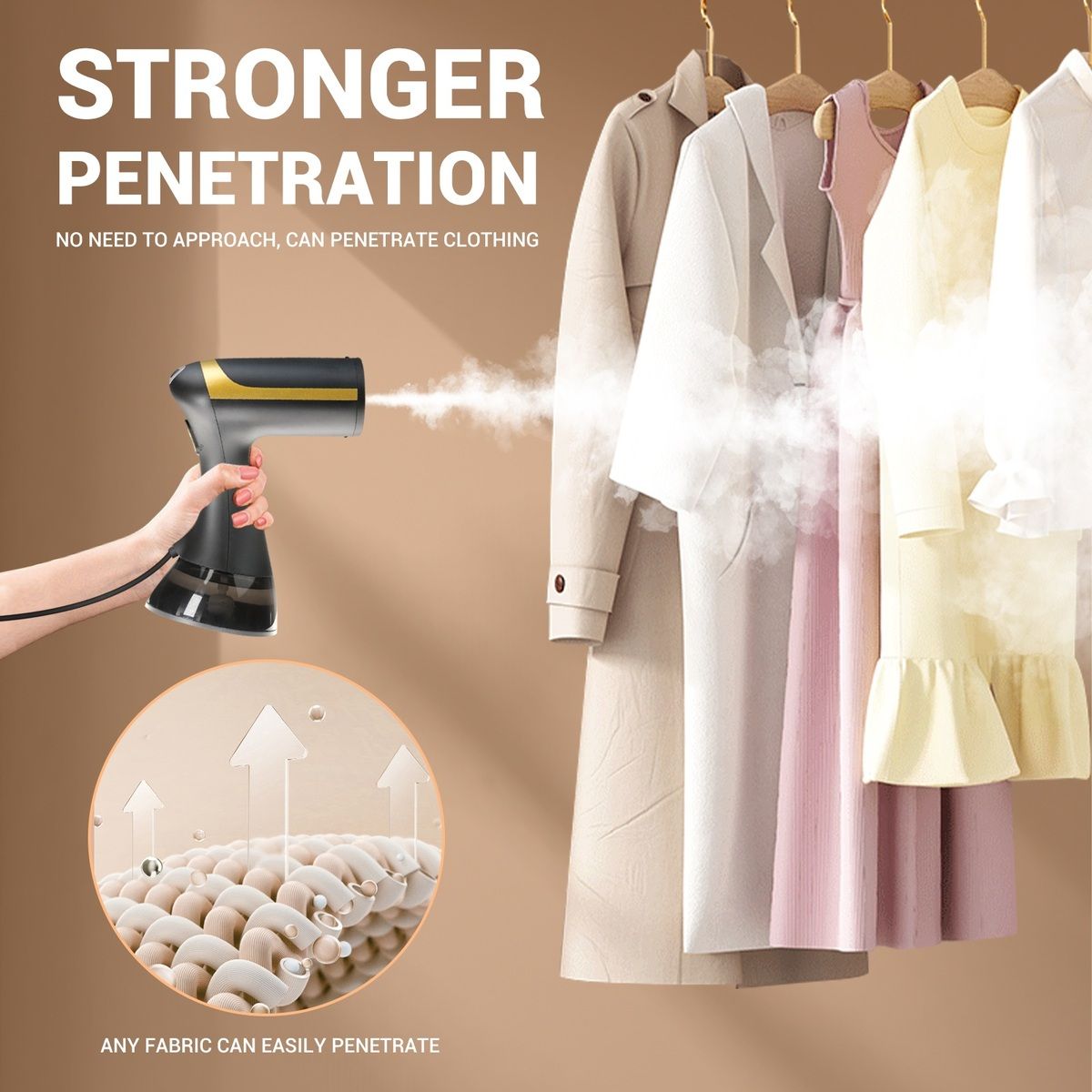 1500W Handheld Garment Steamer – 300ML Portable Clothes Steamer, Fast Heat-Up Wrinkle Remover with Continuous Steam for Curtains, Clothes & Travel Kenya- Black
