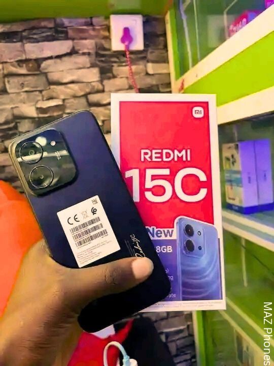 REDMI 15C BRAND NEW PHONE   6.7 INCH,50MP MAIN CAMERA ,5000 mAH,45W FAST CHARGE,RUNS ANDriod 15 ,700 nits peak brightness USES TYPE C CHARGING POT  16 MP FRONT CAMERA