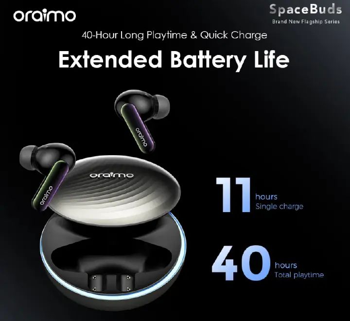 oraimo SpaceBuds Hybrid ANC True Wireless Earbuds Customized Voice Prompt Bluetooth Earphones