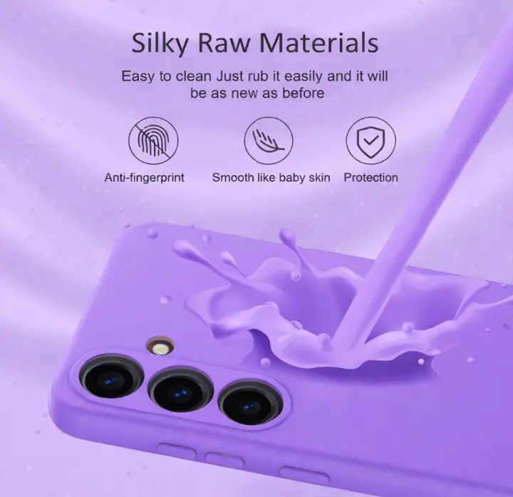 Samsung Galaxy A07, A17, A06, A16, A26, A36, A56, A05, A15, A25, A35, A55, A14, A24, A34, A54,A05s Cover Luxury Black High Protection Premium and ORIGINAL Silicone Phone Case.